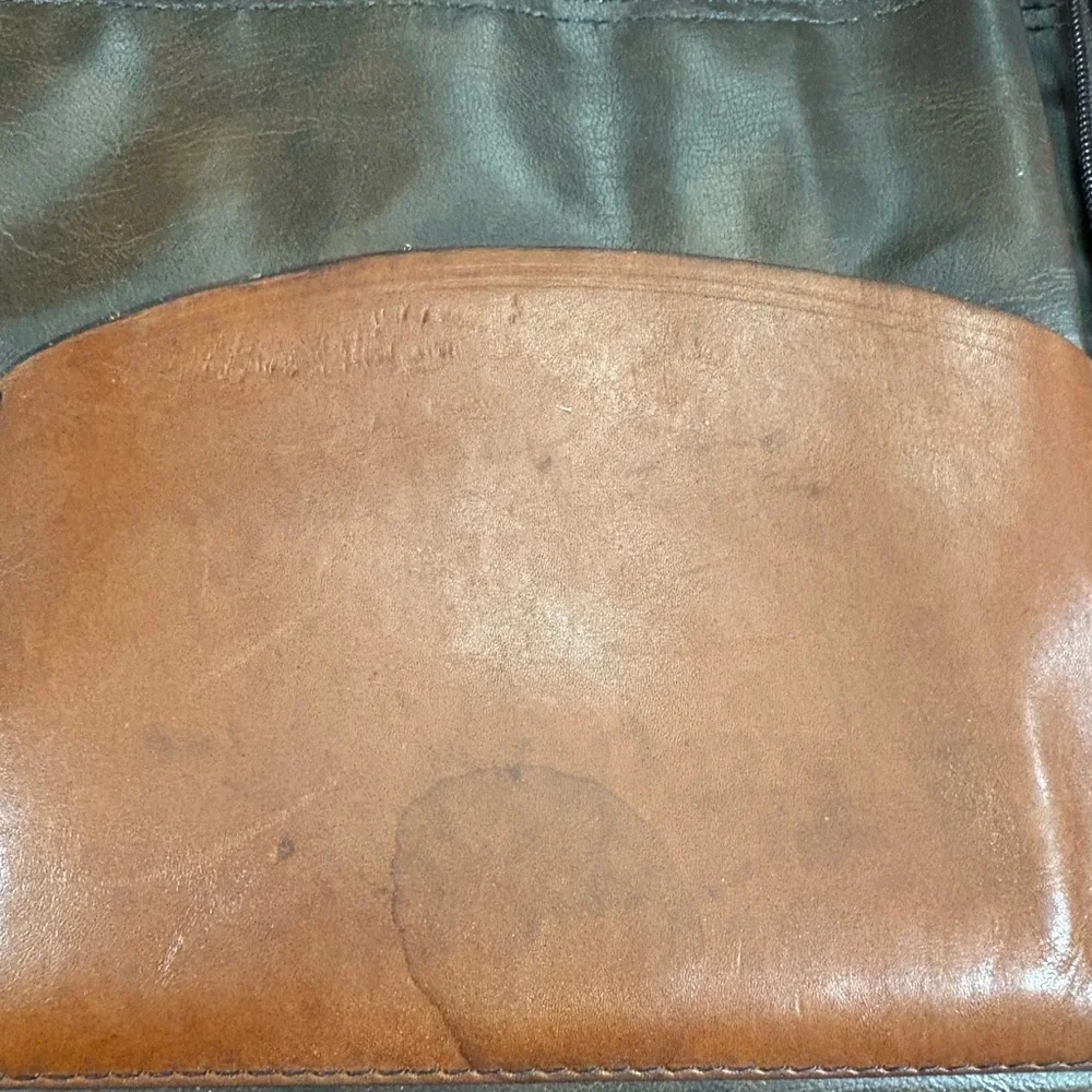 Vintage Schlesinger Brothers California Ranch Hide Leather Document Briefcase